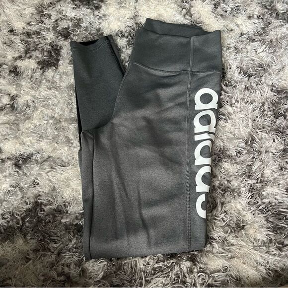 Adidas Designed 2 Move Climalite Gray High Rise Leggings - Picture 2 of 11